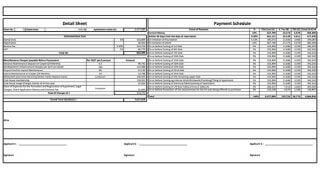 Cost Sheet